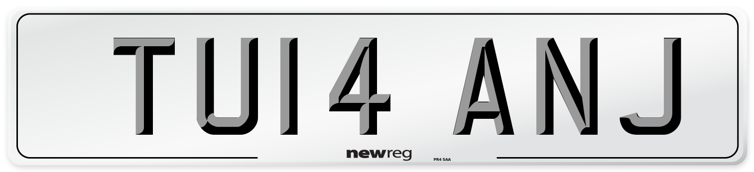 TU14 ANJ Number Plate from New Reg